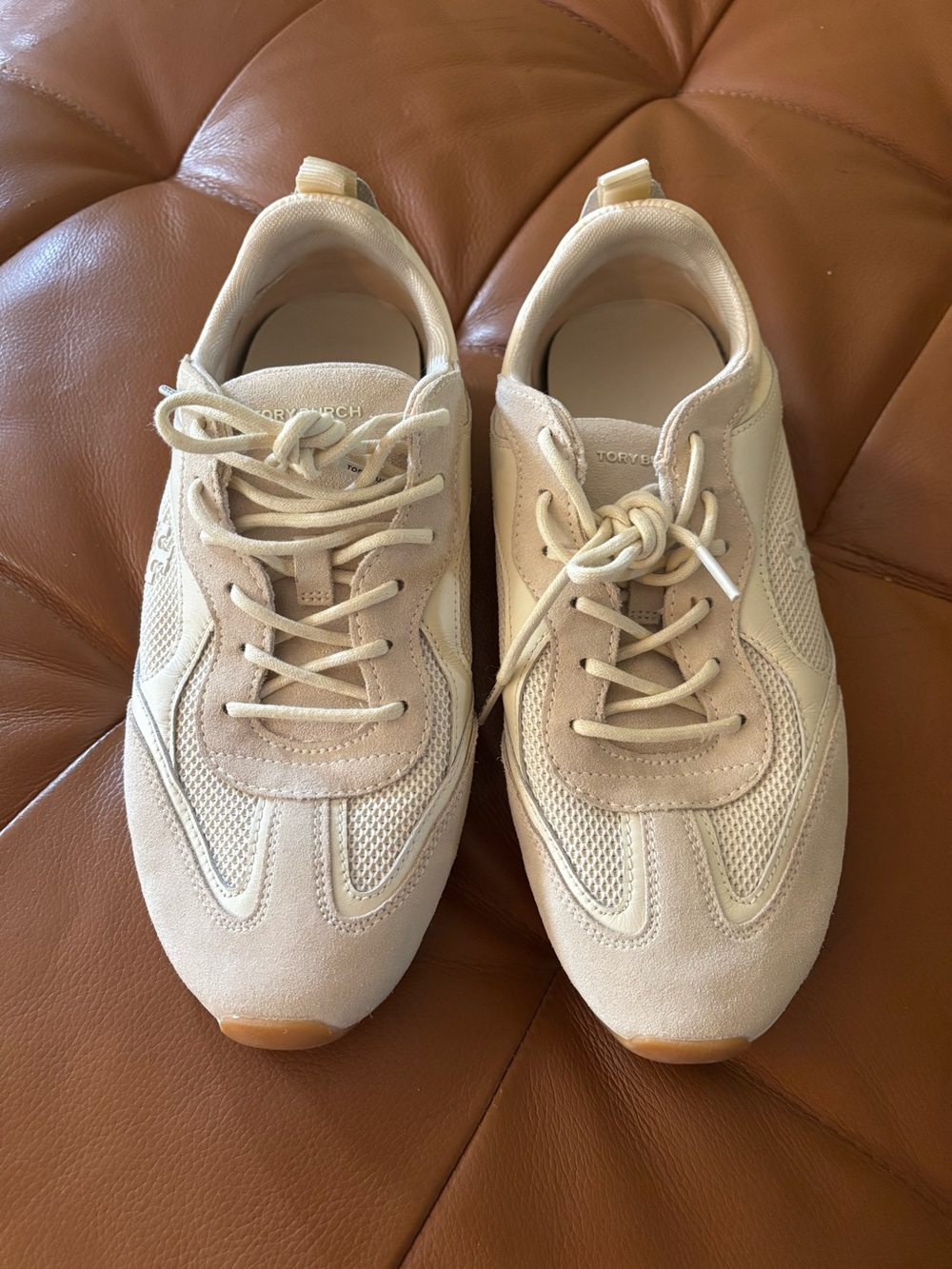 Tory Burch Women’s Light Cream Field Sneakers 9M